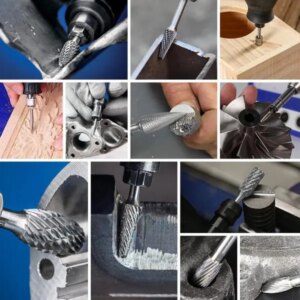 Hard Alloy Rotary Files 3×6 Single And Double Grain Tungsten Steel 3*6mm Double Grain Transparent Box Mixed Pack 10pcs