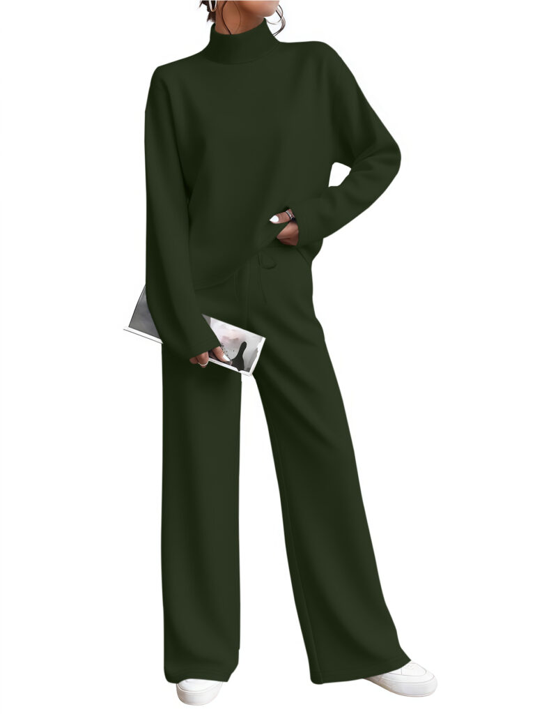 Solid-color T-shirt And Pants Two-piece Set