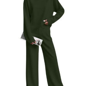 Solid-color T-shirt And Pants Two-piece Set