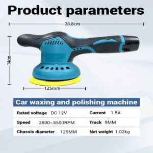 Car Polishing Machine For Car 12V Cordless Polisher 8 Gears Automotive Electric Waxing Repairing Wireless Sander Polish Tools