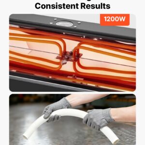 Electric PVC Conduit Heater, 1/2″ To 2″, 1200W Rapid And Even Heating, PVC Bender Heater Pipe Bending Tool With Carrying Handle, Easy To Use, For Construction Crews, DIY Enthusiasts, Workshop