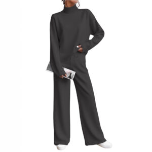 Solid-color T-shirt And Pants Two-piece Set