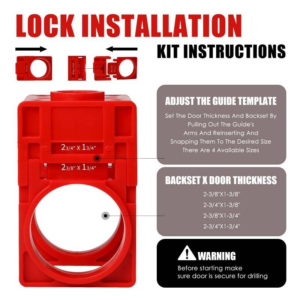 Door Lock Jig & Door Handle Jig Professional Door Lock Installation Kit For Internal Doors Compatible With Bathroom Door Lock, Lock For Bedroom Door & Smart Door Lock