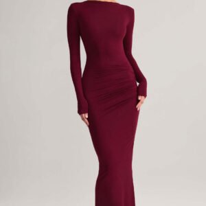 Slimming High-end Solid-color Long Body-hugging Sexy Dress