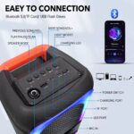High Bass TWS Wireless Bluetooth Speakers Portable Subwoofer Outdoor Party RGB