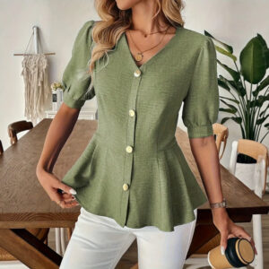 Women’s Fashion V-Neck Slim-Fit Figure-Lifting Shirt