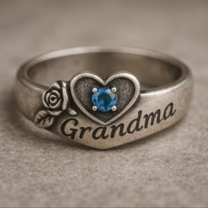 Eco-Friendly Alloy Grandma Ring European And American Holiday Gift