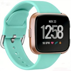 Solid Color Reverse Buckle Silicone Watch Strap For Smartwatches