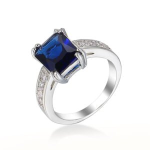 Women's Simple Square Zircon Ring