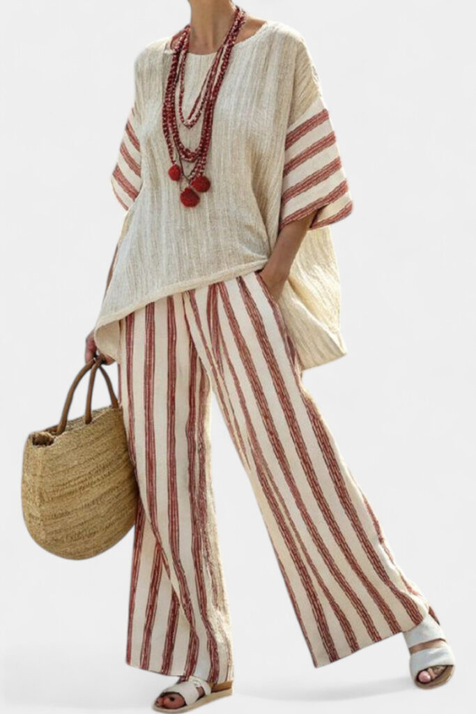 Loose Casual Womens Summer Cross-Border Fashion Beach Vacation Two-Piece Set