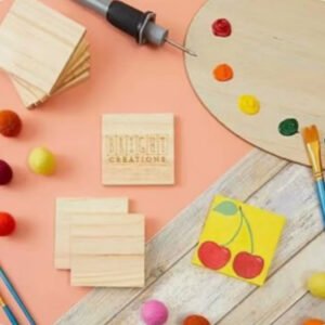 Wooden Mini Art Easel Painting Square Wood Pieces Round Wood