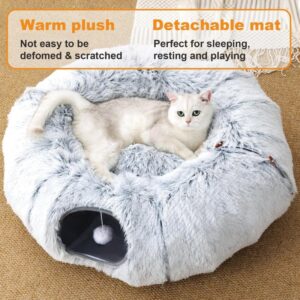 Cat Tunnel Bed Cat Nest Interactive Toy For Small Medium Large Cats Exercise