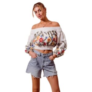 Women’s Fashion Spicy Girl Print Off-shoulder Loose Top