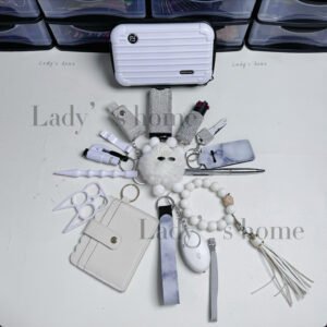 2026 New Stylish Mini Suitcase Self-Defense Keychain Set