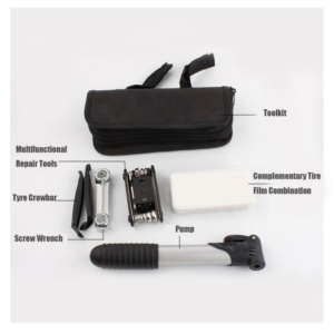 16-in-1 Bike Tool Kit With Tyre Repair & Valve Core Tool, Portable Bike Repair Kit For Road & MTB, Compact Bike Multi Tool Set, Essential Bike Tools Kit Set With Bag, Durable Bike Tool And Bicycle Too