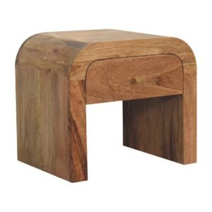 Solid Wood Darcy Bedside, 1 Drawer, Light Brown