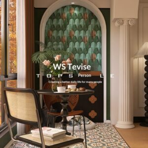 Feather Mosaic Restaurant Featured Light Luxury Space Art Tiles