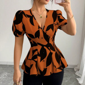 New Summer Womens Printed Shirts From Europe And America