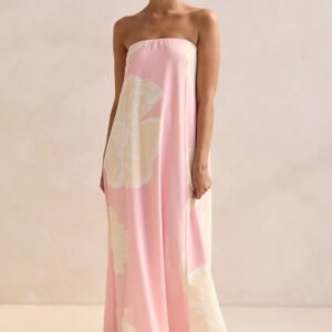 Off-the-shoulder Printed Slip Dress For Women