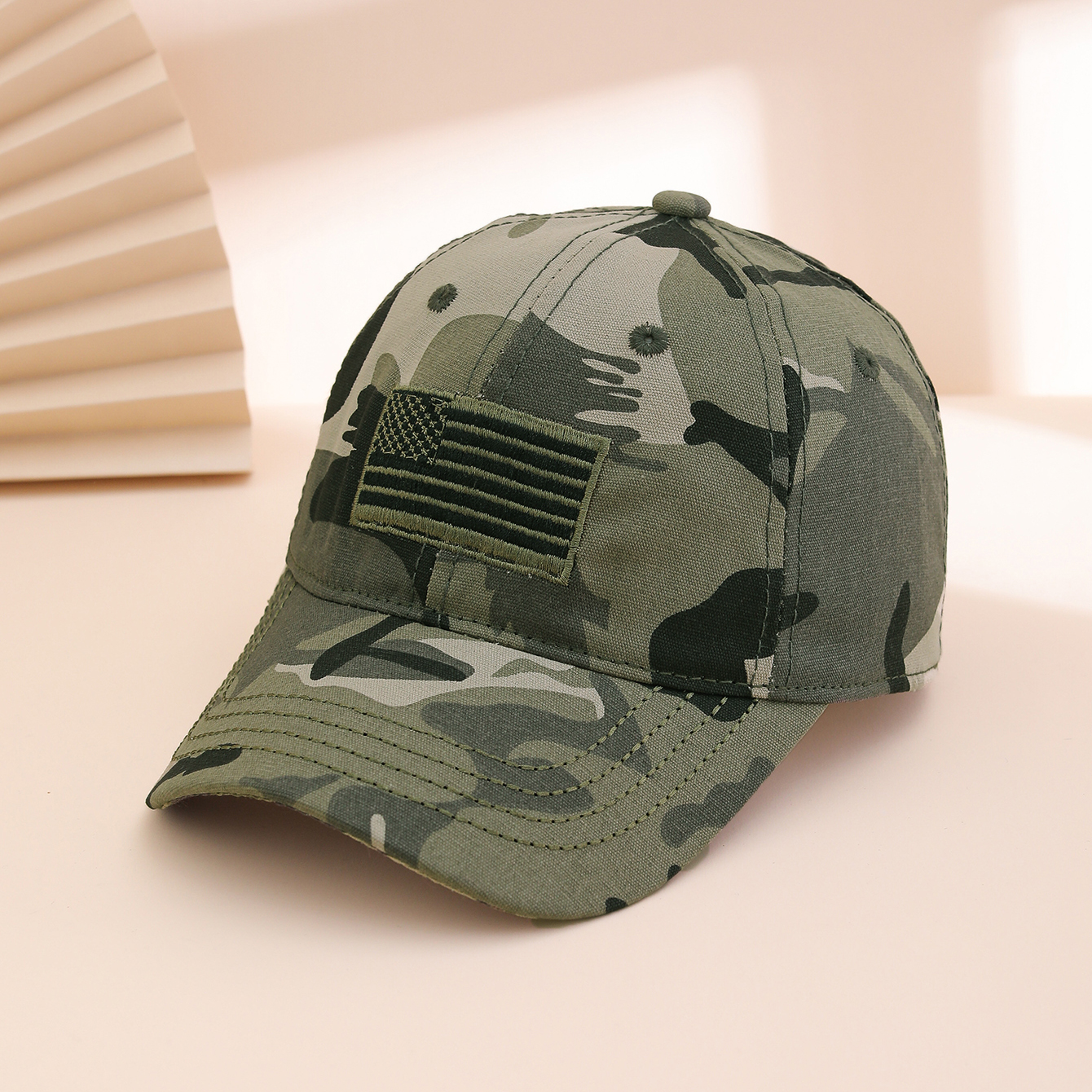 European And American Fashion Embroidered American Flag Baseball Cap With Soft Top, Wide Brim, Adjustable Sunshade, Baseball Cap Suitable For Outdoor Outings