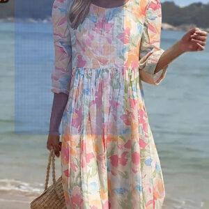 Sleeveless Dress Plant Color Abstract Class