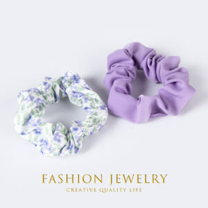 Card-style Large Hair Ring Two-in-one Floral Hair Tie
