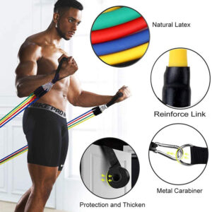 TPE 11-Piece Fitness Equipment Resistance Band Set