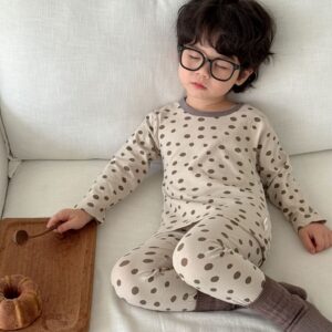 Boneless Pure Cotton Thermal Underwear Set For Boys And Girls Autumn Tops And Pants