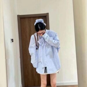 Spring And Autumn Outfit Long-sleeve Korean-style Top