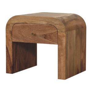 Solid Wood Darcy Bedside, 1 Drawer, Light Brown