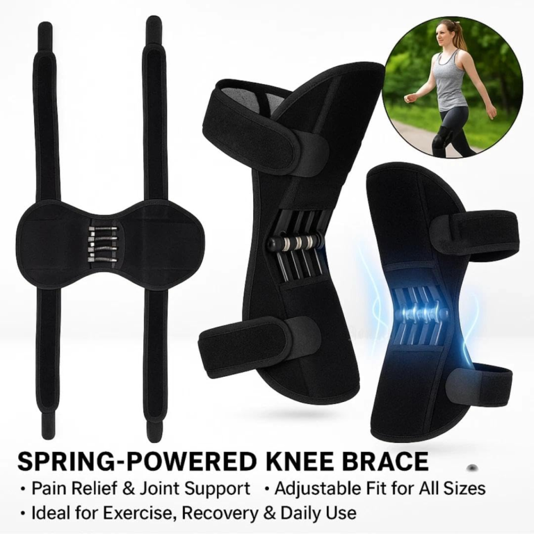 Joint Power Support Knee Brace With 4 Springs, Ergonomic Knee Stabilizer Pad, Inspired Lift Brace,Adjustable Knee Stabilizer Pads,Pain Relief -2 Pack
