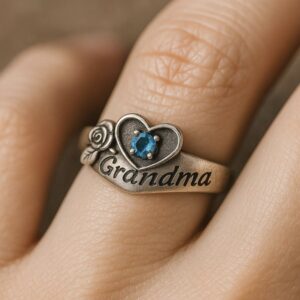 Eco-Friendly Alloy Grandma Ring European And American Holiday Gift