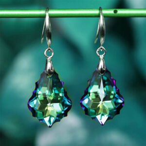 Women's S925 Silver Needle Colorful Crystal Earrings