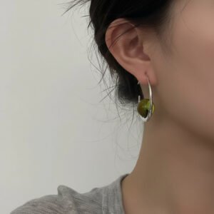 Cool-style Chic Earrings With A Lightbulb Texture And A Strong Design Aesthetic