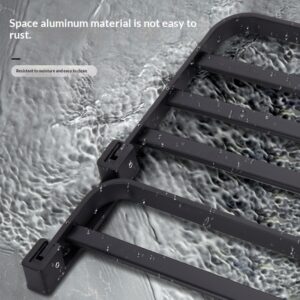 Gun-gray Space Aluminum Bathroom Hardware Bathroom Toilet Shelf