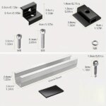 12cm U-shaped Rail Solar Photovoltaic Bracket Silver Rail Six-piece Set