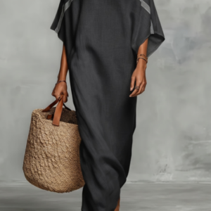 Loose And Lazy One-Shoulder Dress