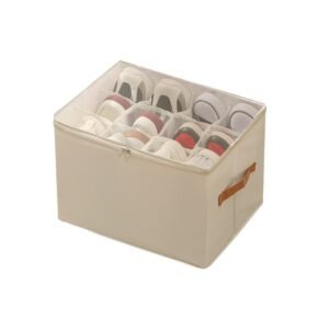 Oxford Cloth Storage Shoe Box Foldable With Zipper