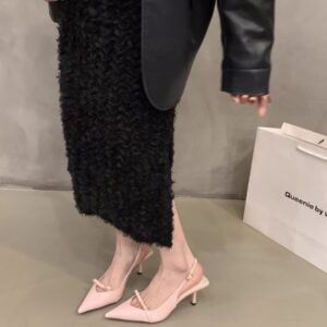 2026 Summer Bow One-Strap Thin Heel Sandals, Sweet Backless Single Shoes, New Arrival