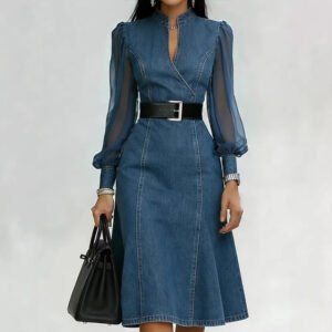 Korean Casual Spring Women's Denim Dress