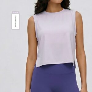 Sleeveless Womens Cropped Loose-fitting Yoga Toplightweight Breathable And Casual