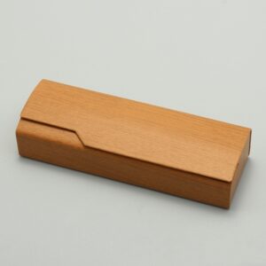 Wood-grain Small-opening Flip-top Handmade Eyeglass Case