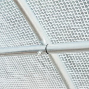 Plastic Greenhouse Cover Replacement, Heavy Duty Waterproof Tarp For Hoop House, Sheeting With 12 Windows, Door & Reinforcement Grid, White