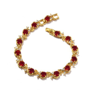 Women’s Round-shaped Zircon-inlaid Bracelet