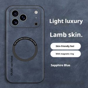 Magnetic Charging Phone Case Ultra Thin Leather