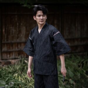 Japanese Jinbei, Cotton Short-Sleeve Set, Traditional Japanese Kimono Homewear Pajamas, Hot Spring & Summer Festival Novelty Outfit