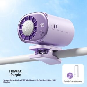 Clip-On Octopus Ice-Pack Cooling Waist-Hanging Fan