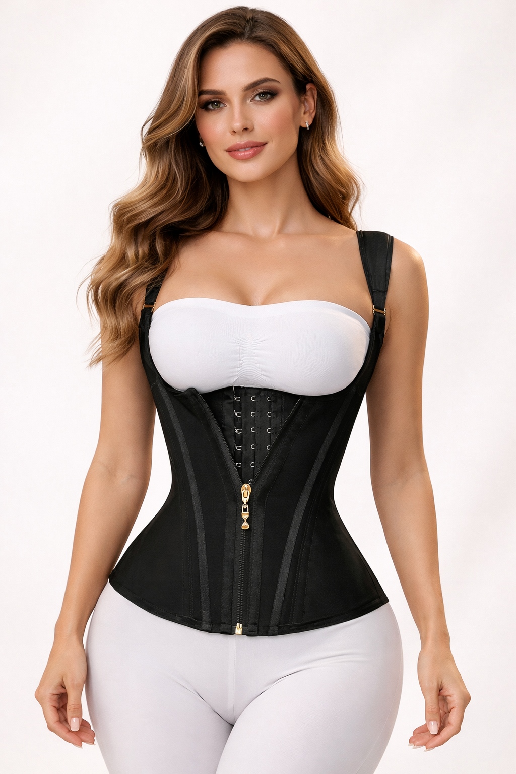Waist Trainer For Women Body Shaper Corset Vest Tank Top With Steel Bones