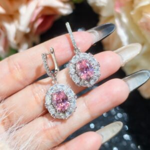 Cherry Blossom Birds Nest Cut Cubic Zirconia Earrings
