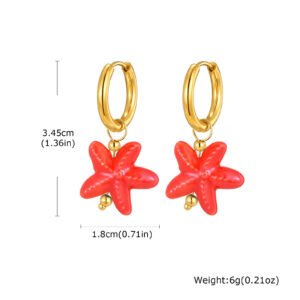 Starfish Pendant Niche Versatile Fashion Earrings Necklace